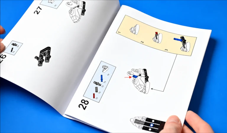 Pages de la notice de montage du modèle BIONICLE Erambahk